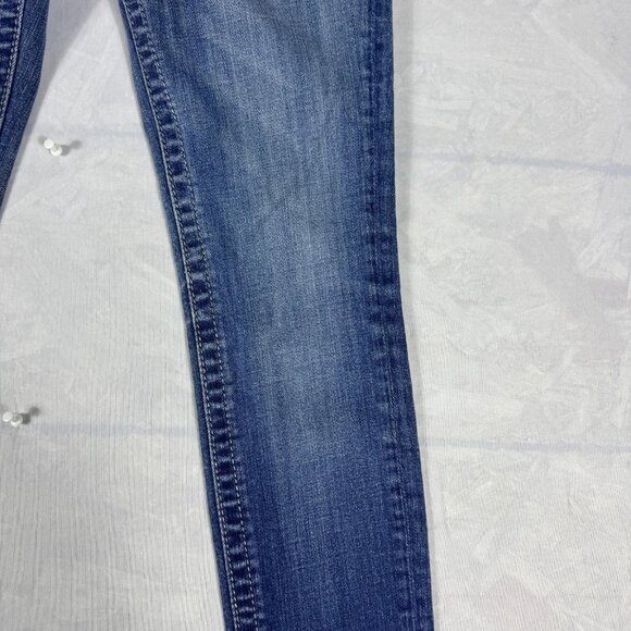 Miss Me Skinny Jeans Womens Blue Deinm Studded Whiskering Pockets Outdoor 25 - Picture 8 of 16